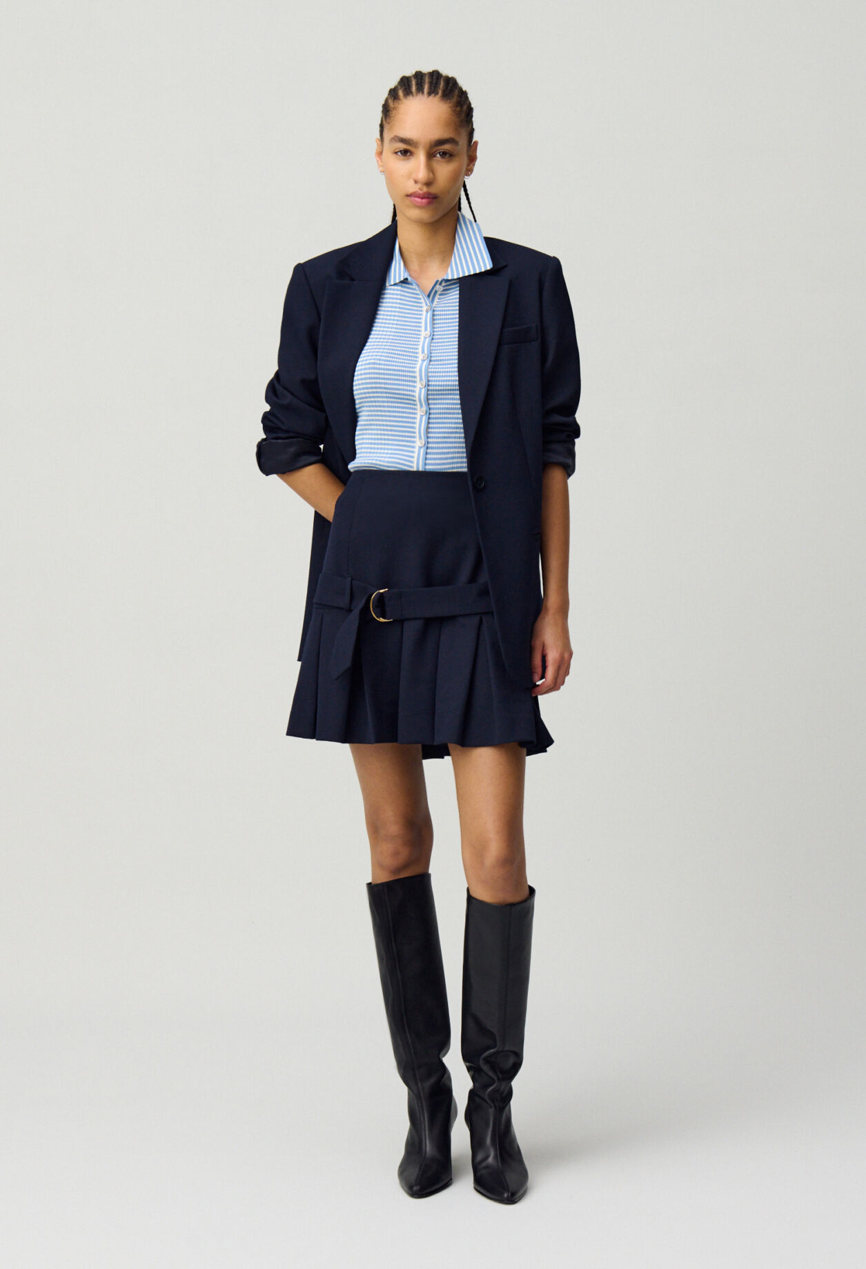 Tailored mini skirt
