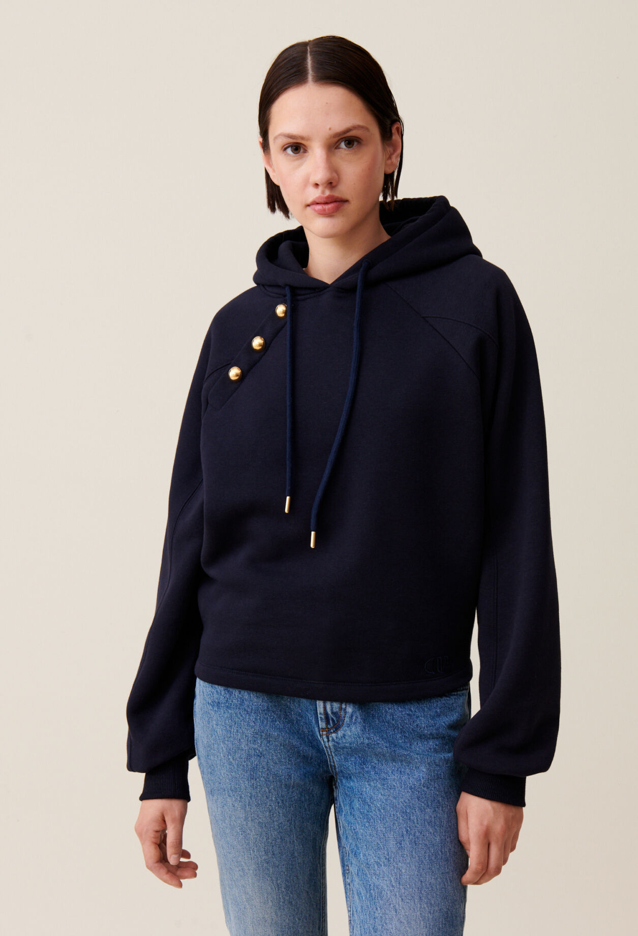 Navy hooded sweatshirt