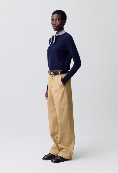Scarf Collar Jumper