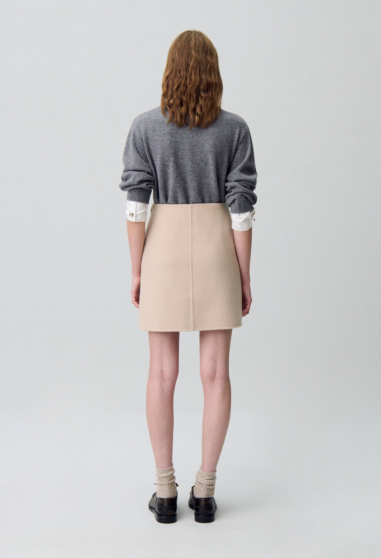 Straight mini skirt