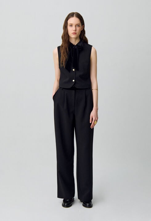Blouse with Tie Neck