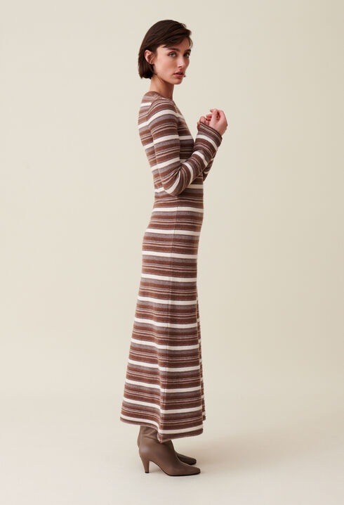 Striped wool dress