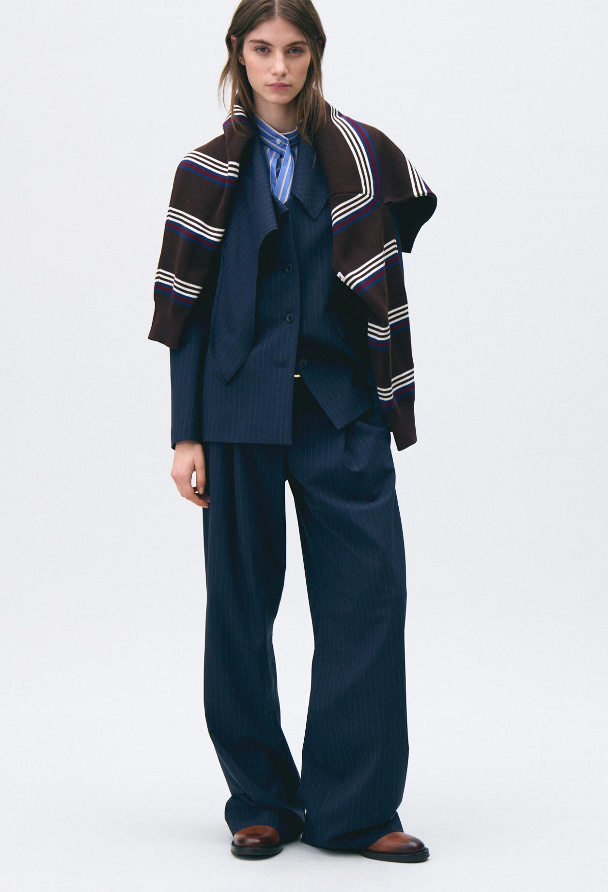 Wool blend trousers
