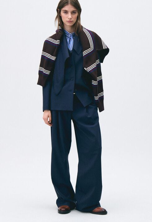 Wool blend trousers