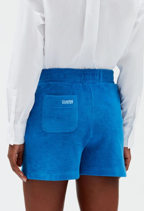 Blue terry shorts