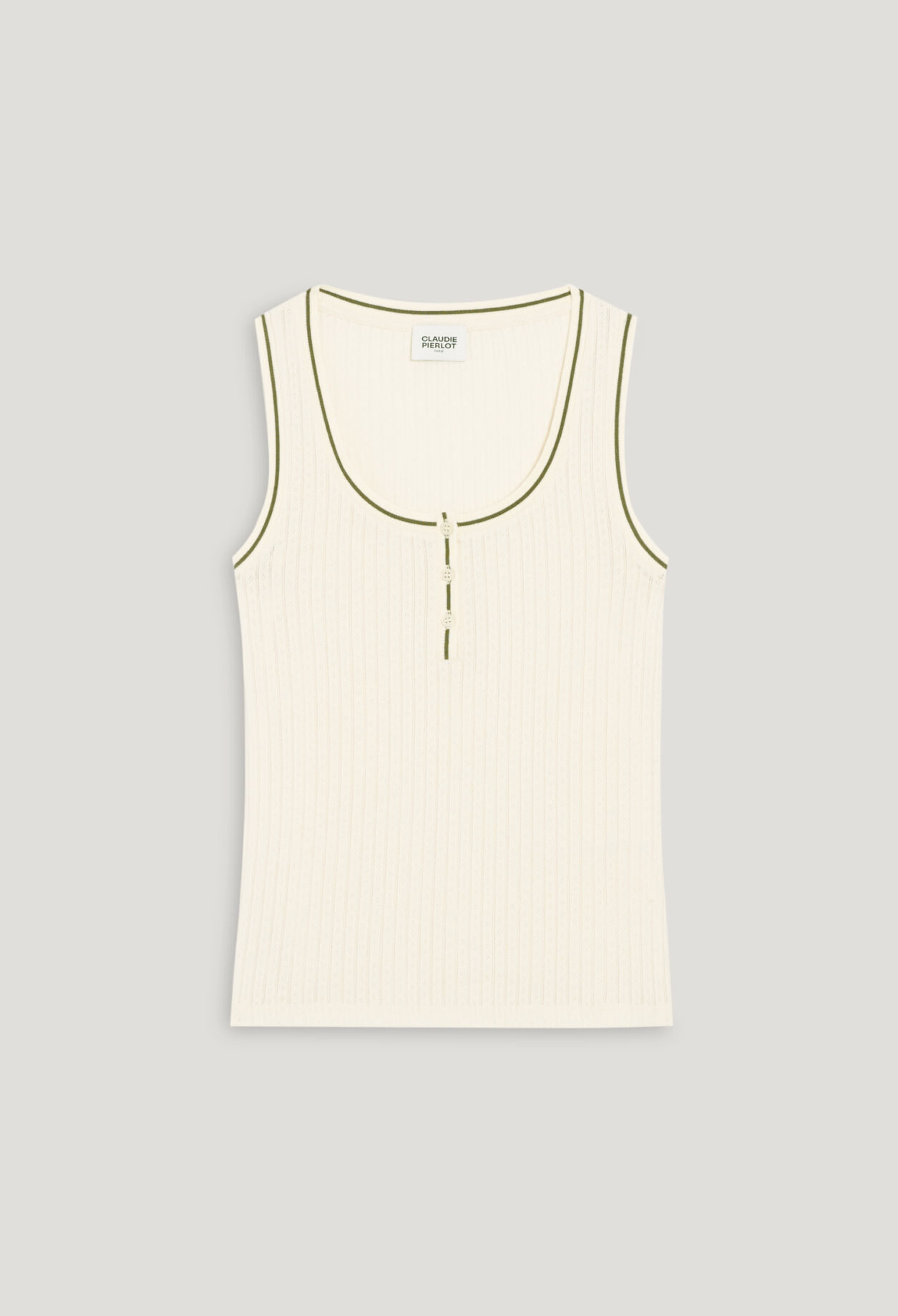 Vanilla ribbed vest