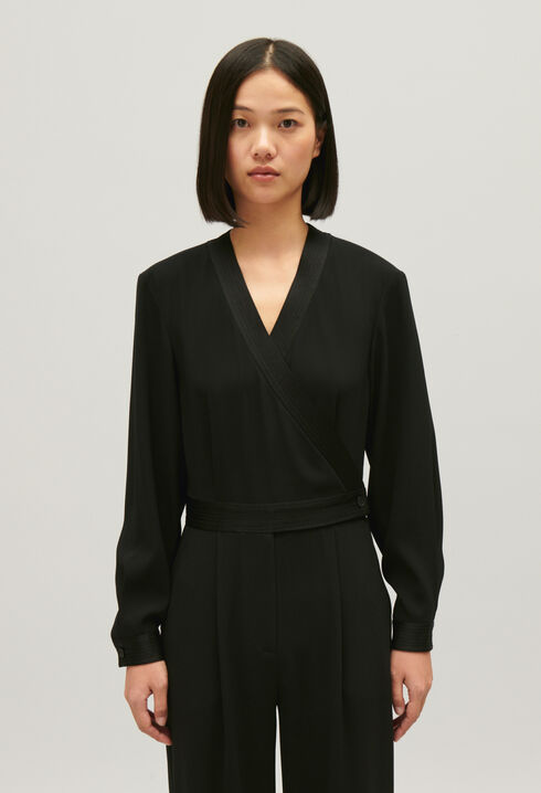 Black trouser suit