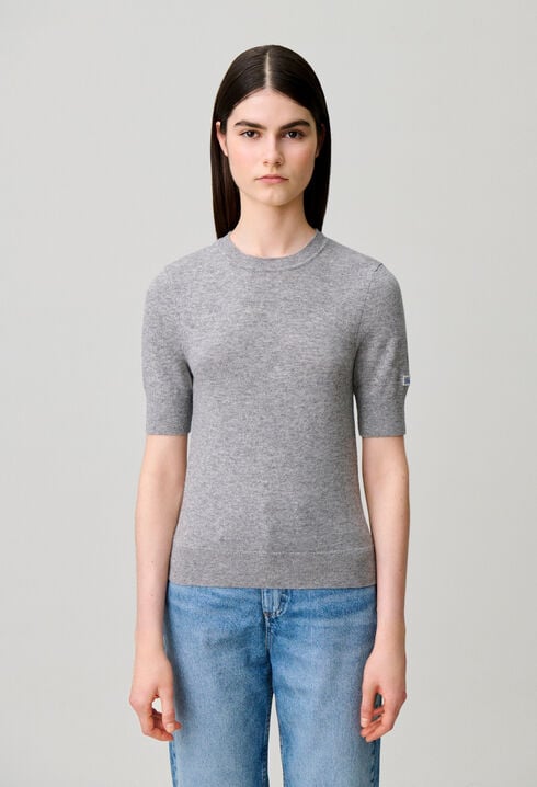 Layered wool jumper