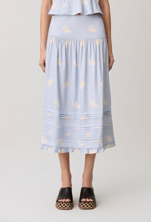 Floral midi skirt
