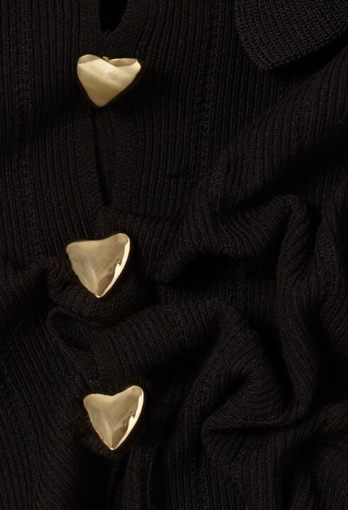 Heart open-knit top
