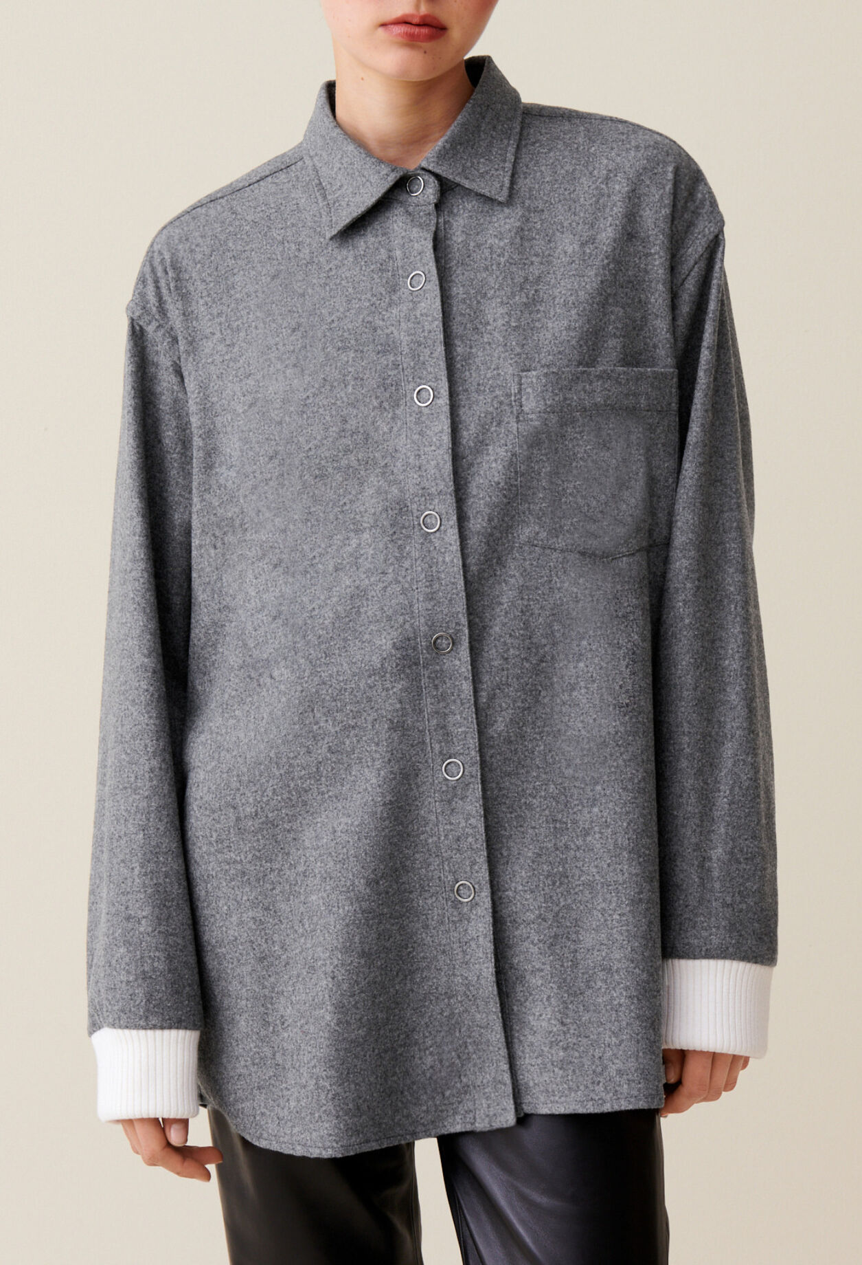 Oversized grey shacket