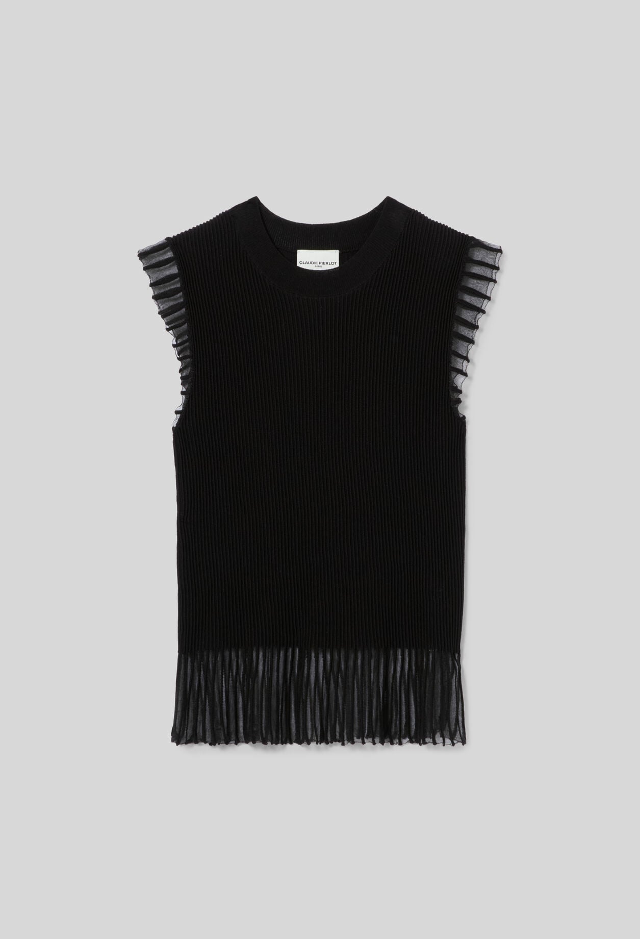High neck knit top