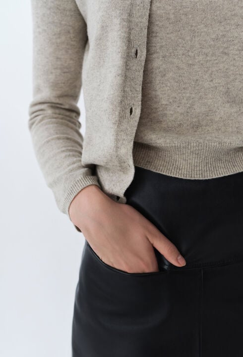 Wool Cardigan w/ CP Embroidery