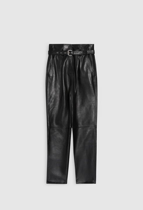 Pantalon noir cuir