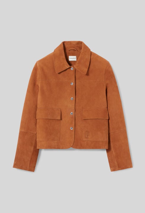 Suede leather jacket