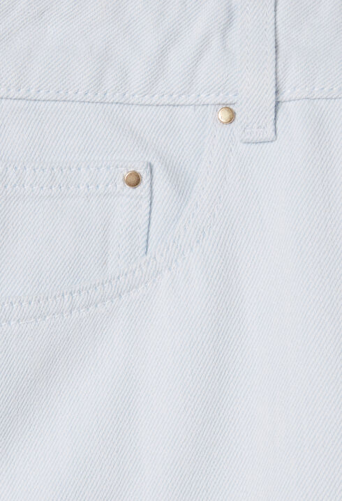 Pleated Short Denim Skirt