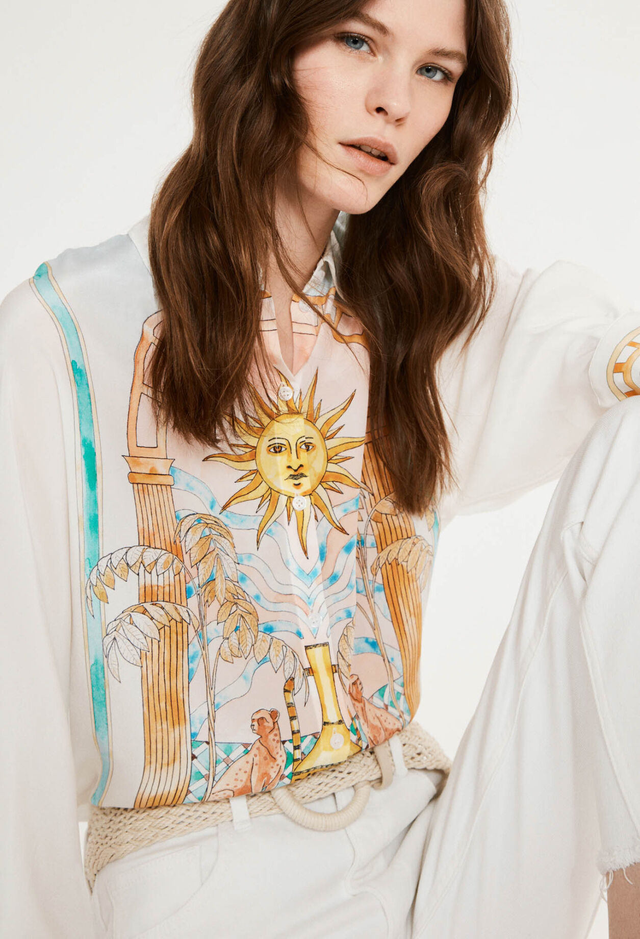 Silk printed shirt