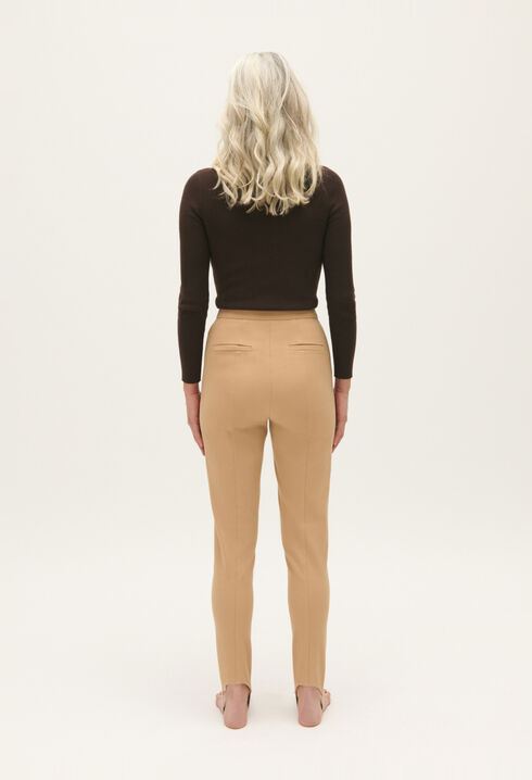 High-rise slim-fit trousers