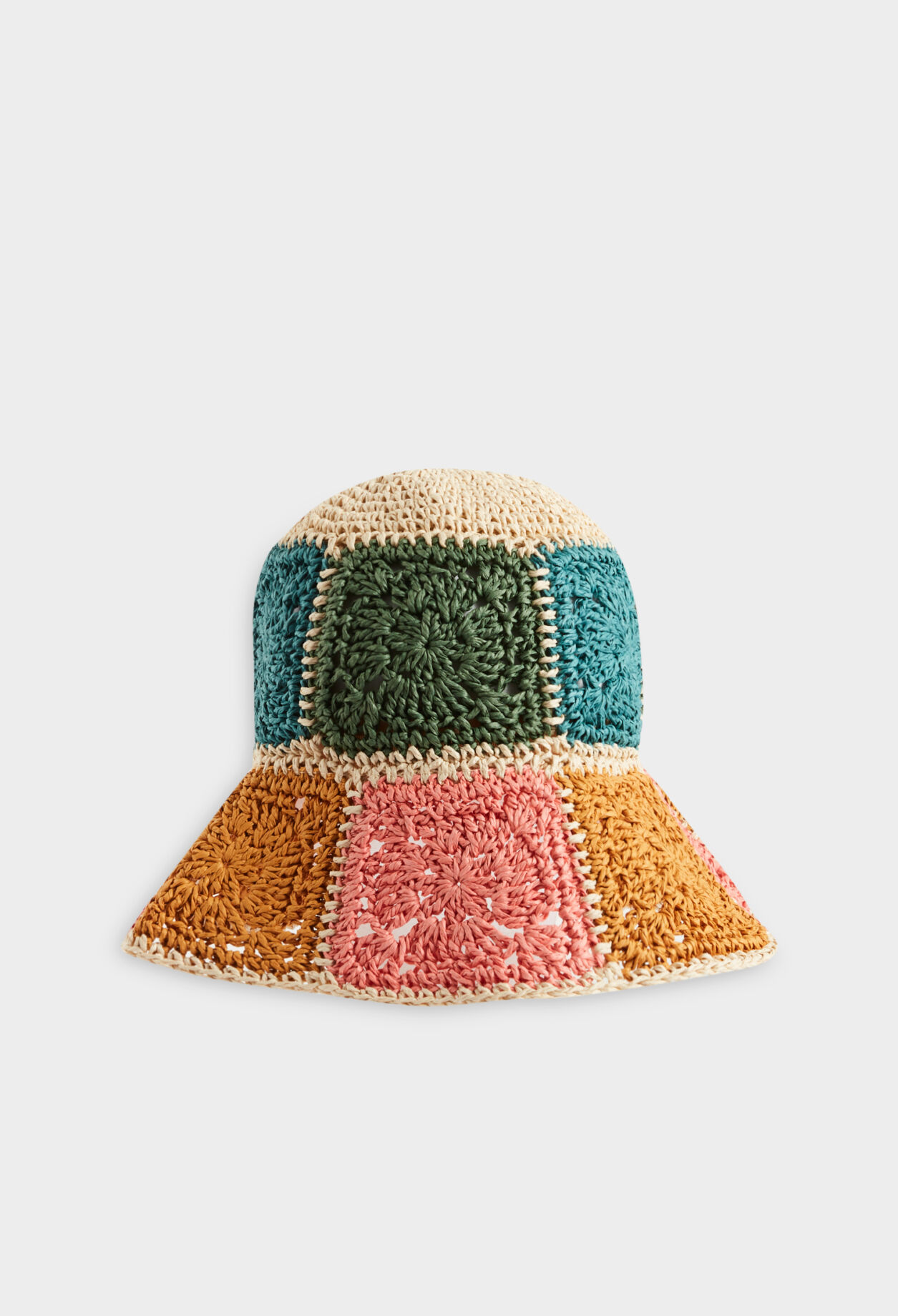 Multicolour braided bucket hat