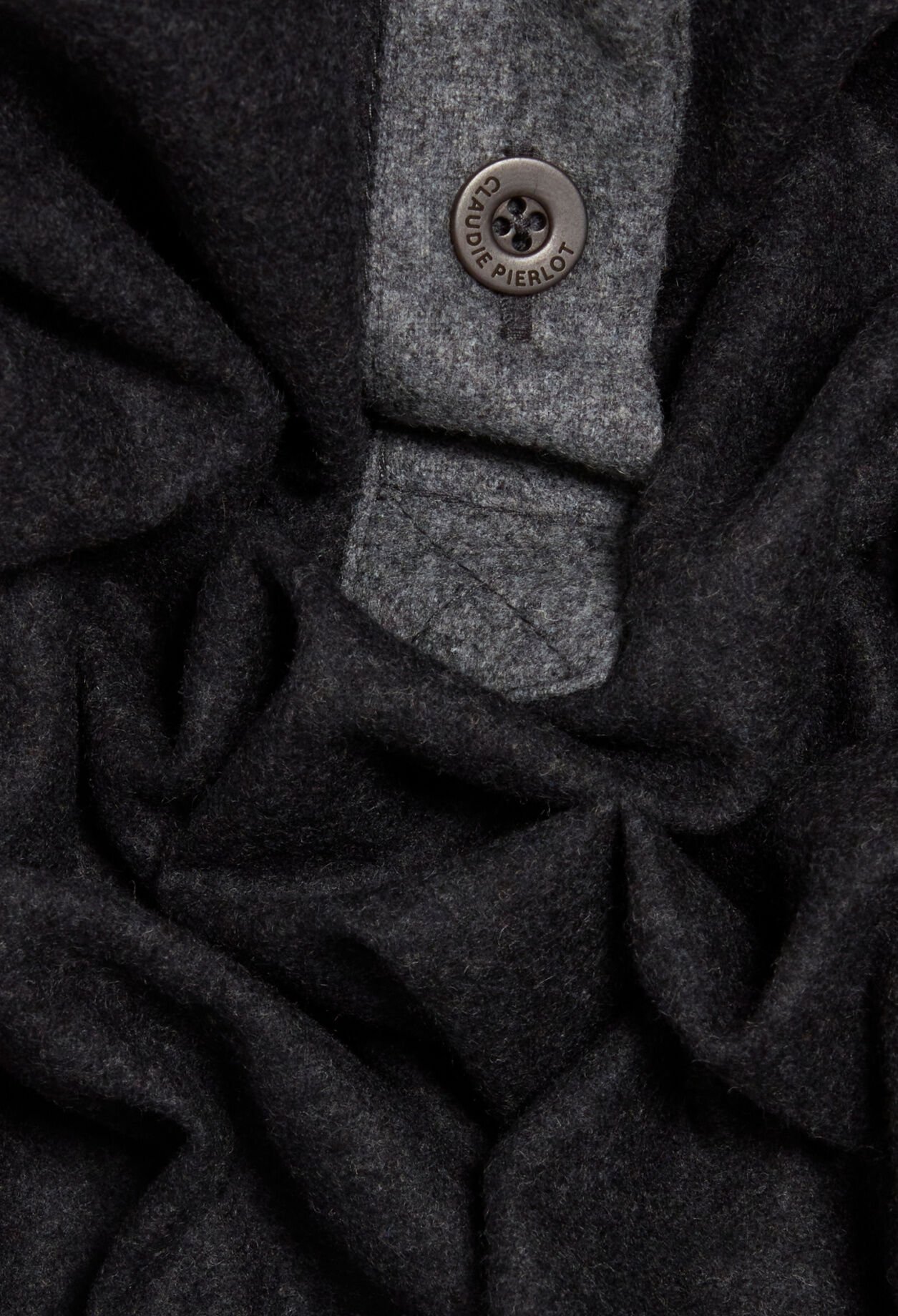 Dark grey loose-fit blouse