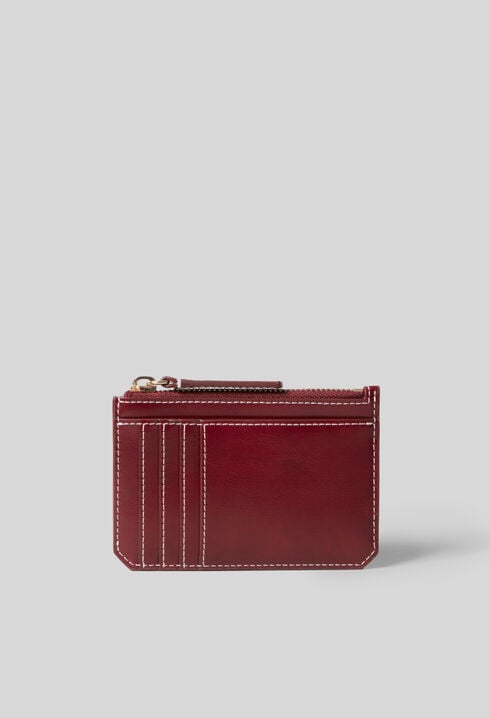 Gold Heart Leather Card Holder