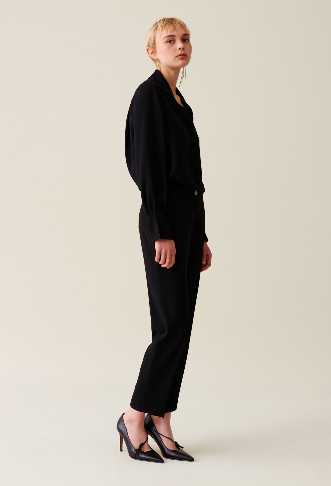Black floaty blouse 