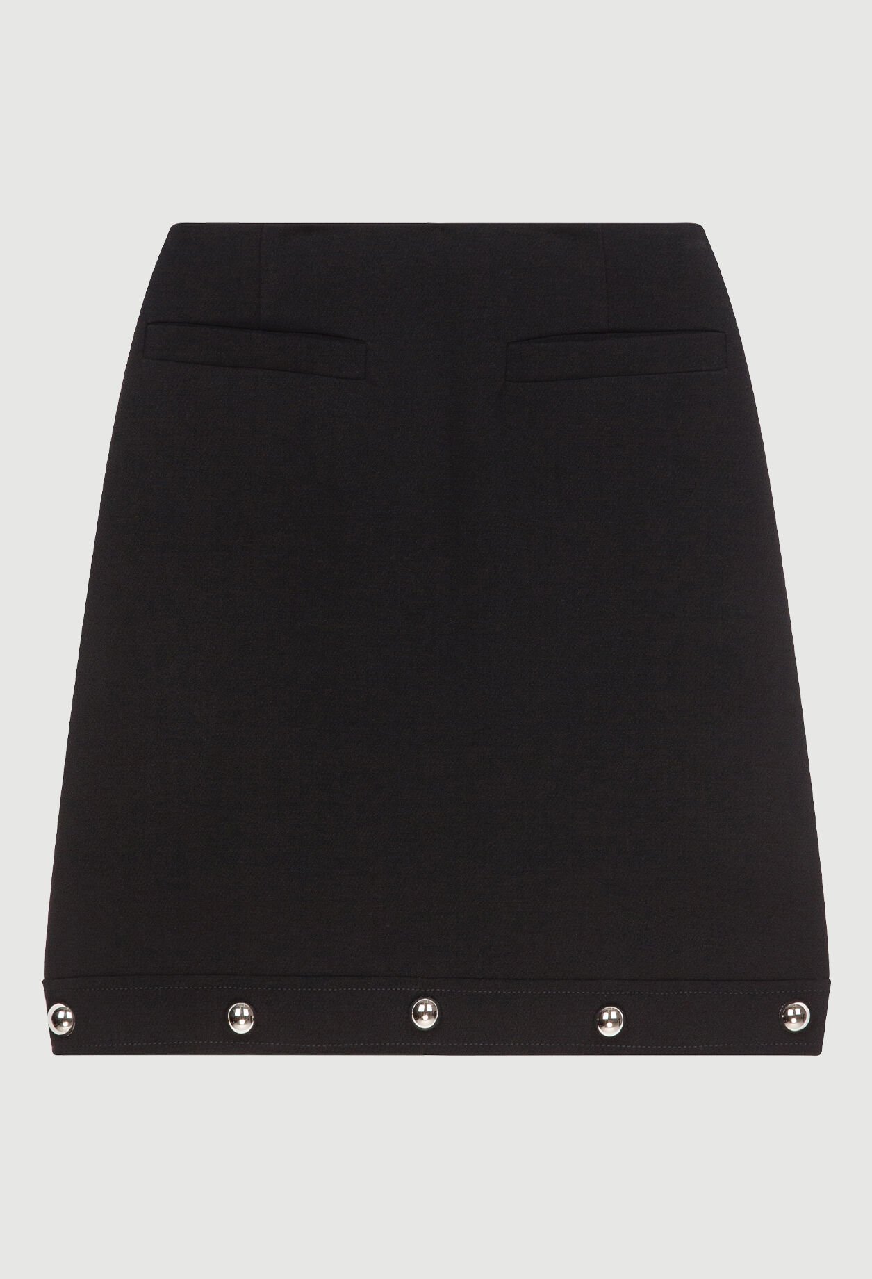 Straight, studded skirt