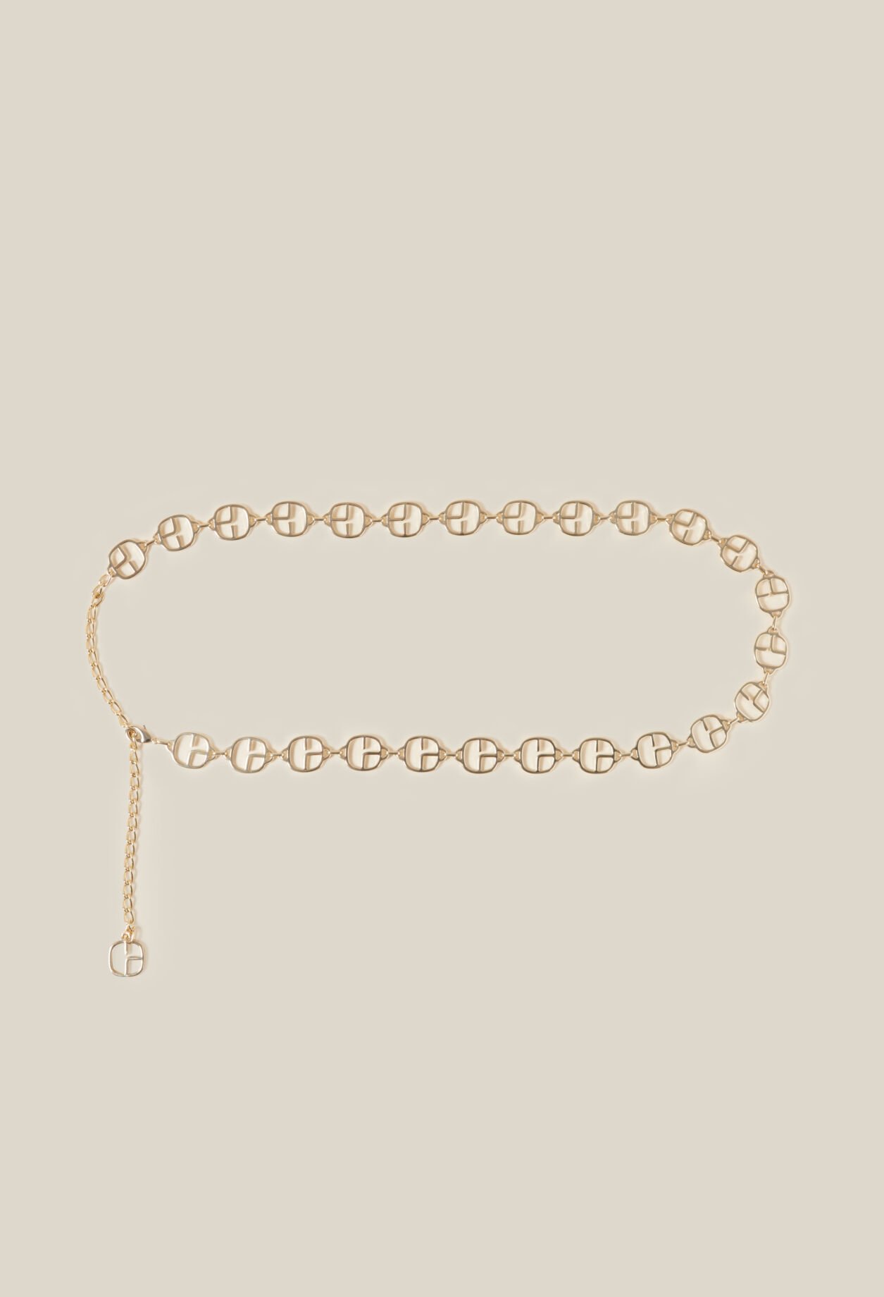 Chain monogram belt