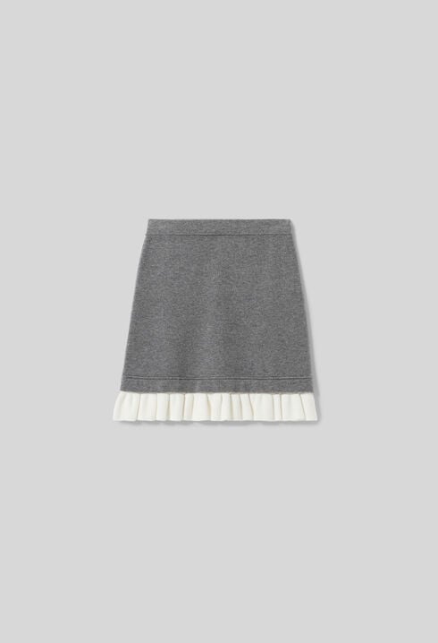 Short Skirt in Fine Knit Fabric