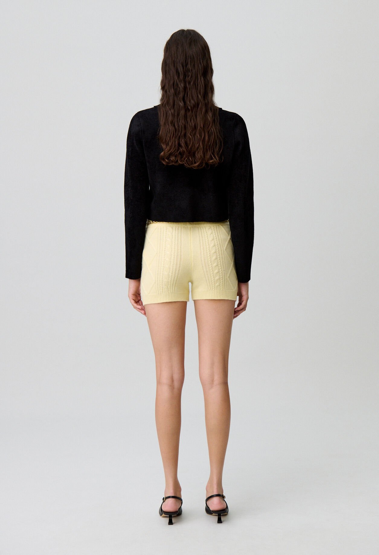 Velour knit cardigan