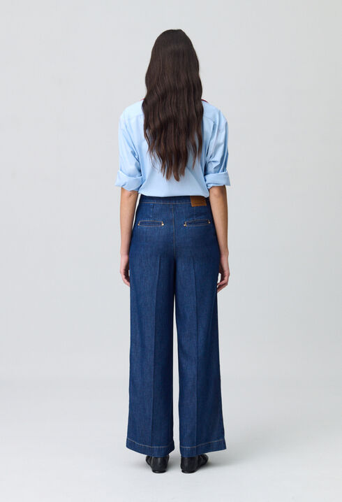 Wide-Leg Sailor Trousers