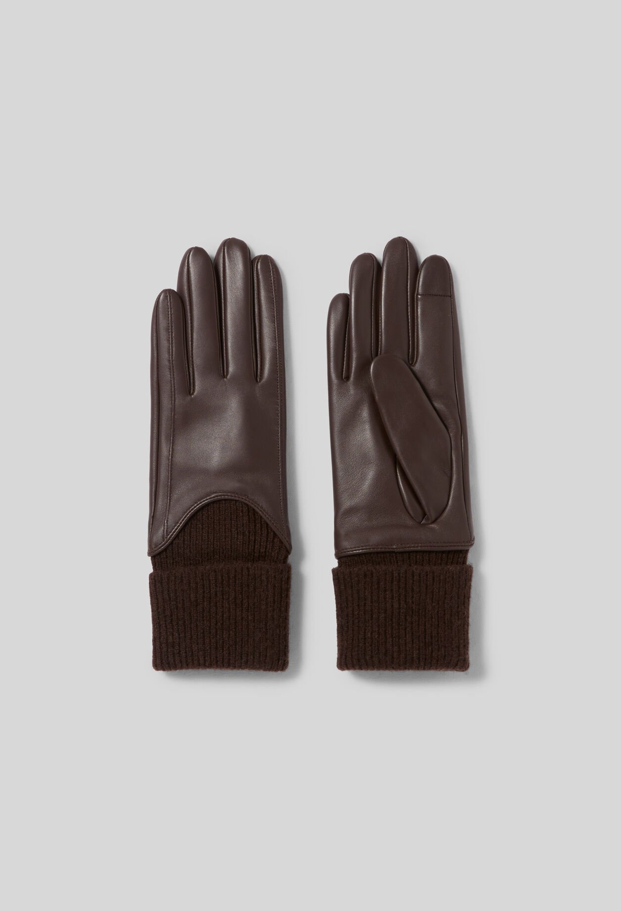 Leather and mesh gloves
