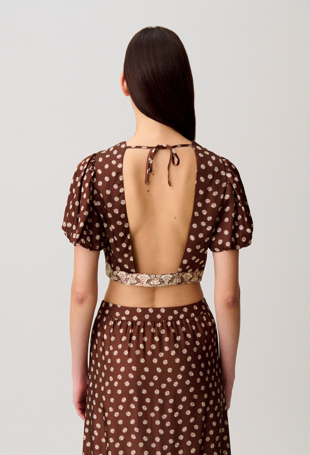 Satin Open-Back Top