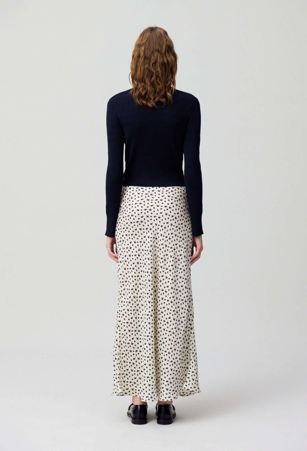 Floral print fluid skirt