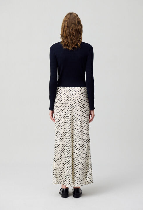 Floral print fluid skirt