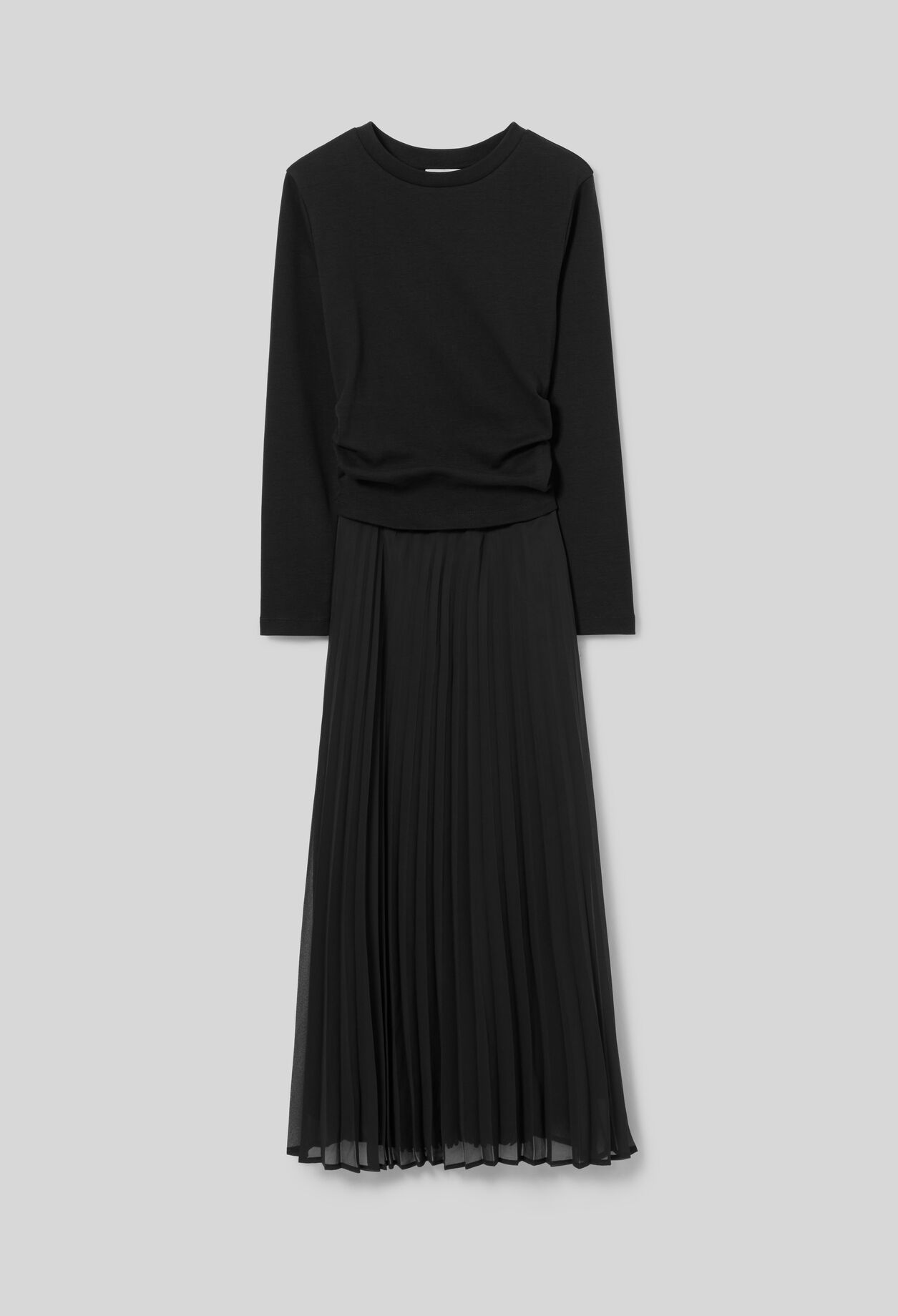 Bi-material t-shirt dress