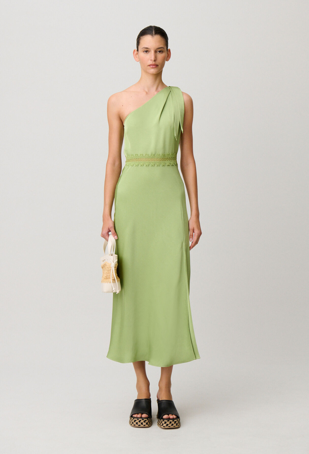 Satin and Lace Maxi Dress