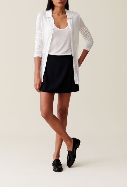 Wrap-style Skort with Buttons