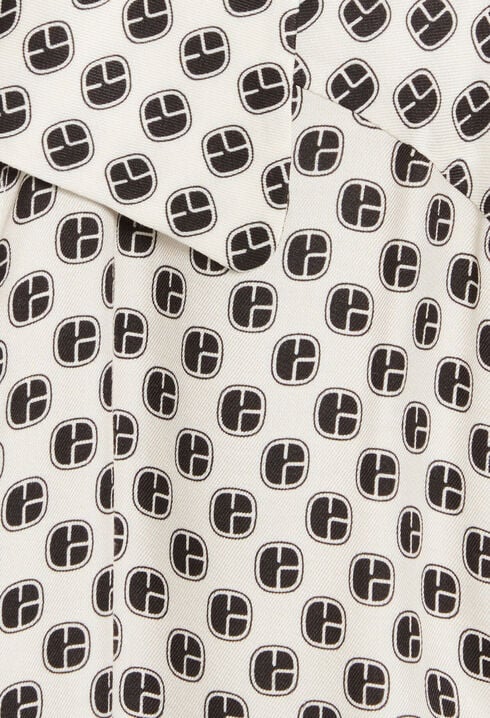 Black and white patterned wrap dress