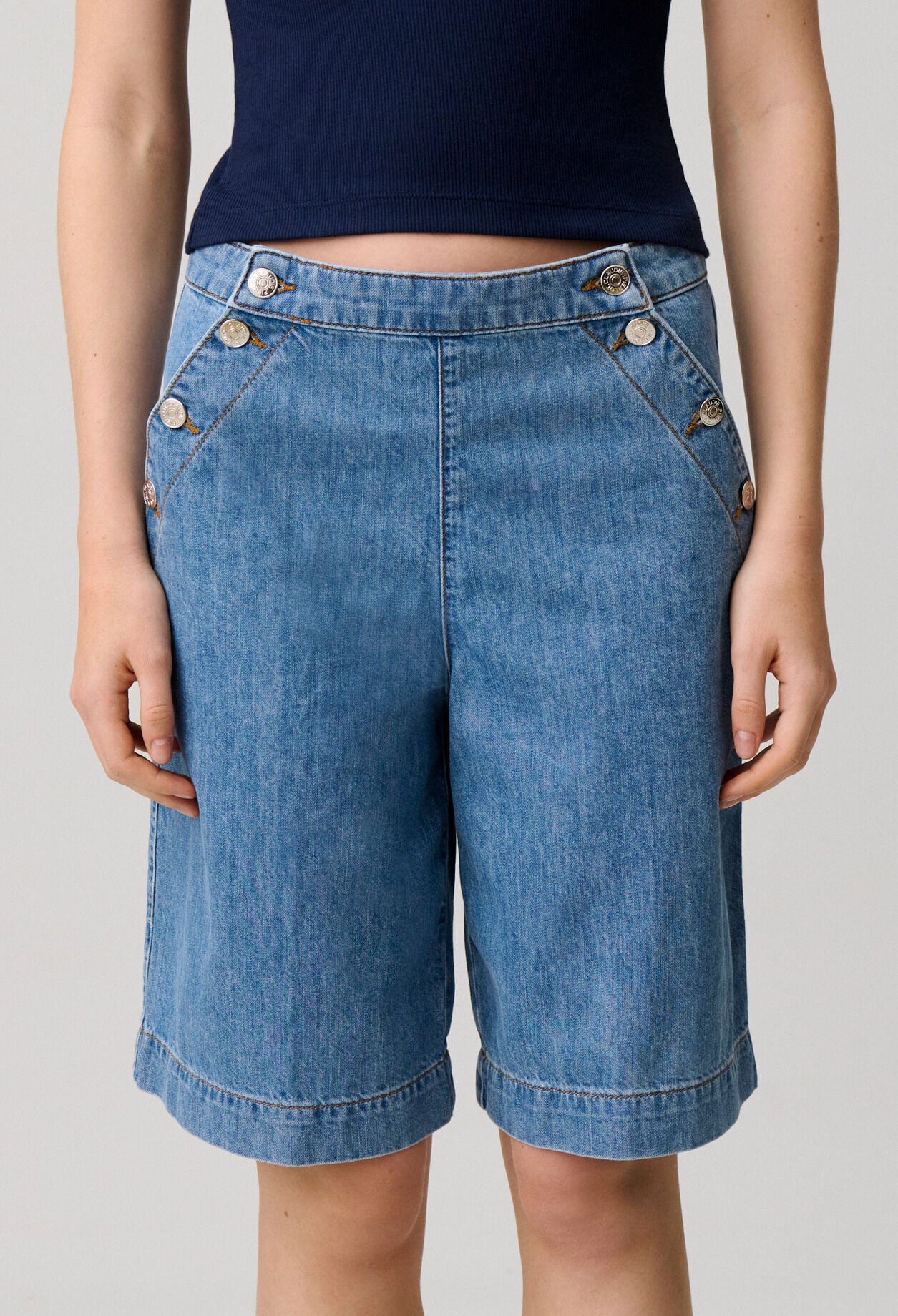 Sailor denim shorts