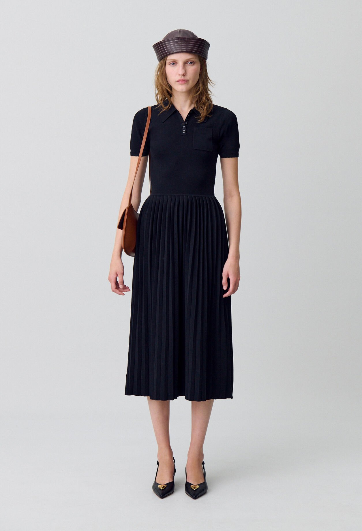 Fine-knit midi dress