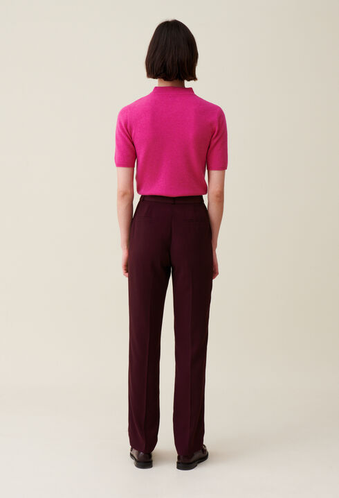 Cigarette-cut Tailored Trousers