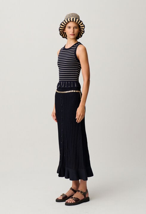 Long crochet skirt