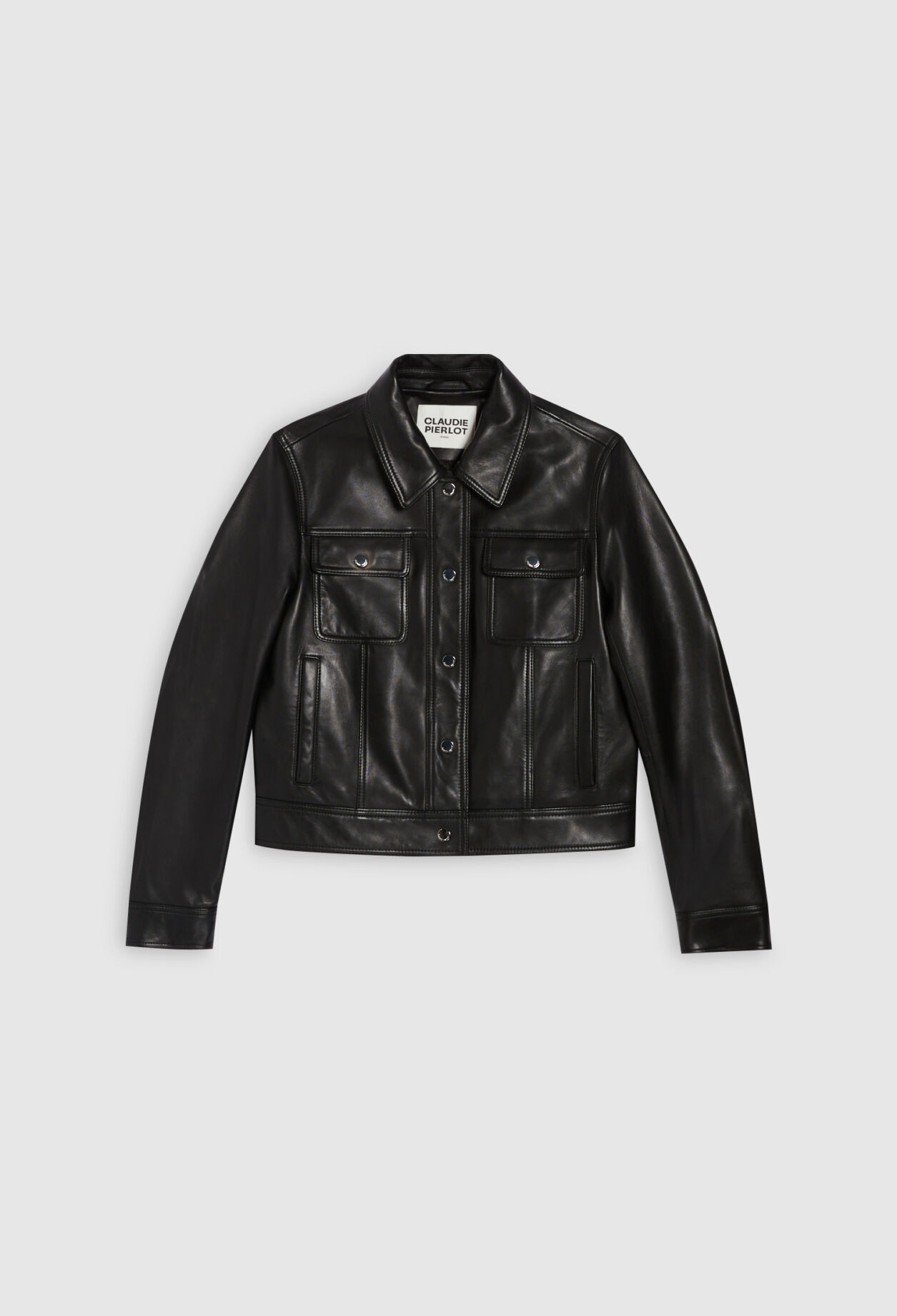 Black leather jacket
