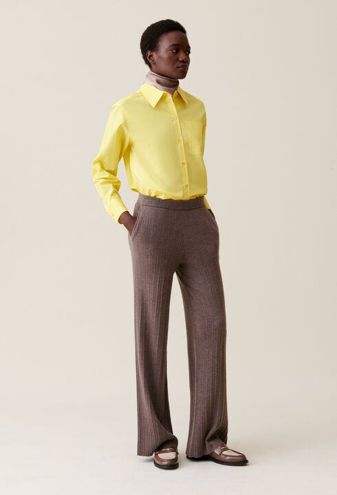 Flared Knit Trousers