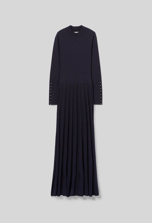 Long collared knit dress
