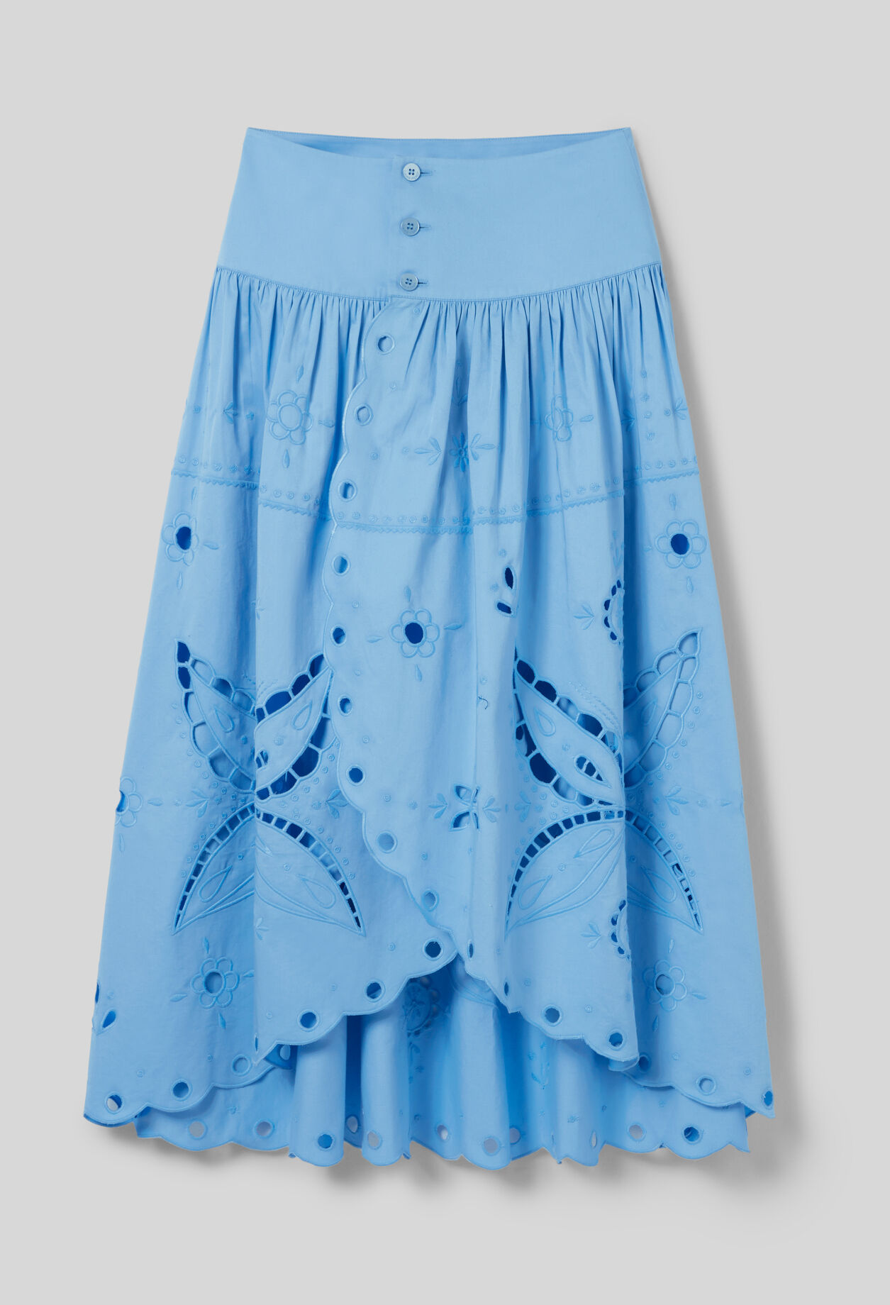Embroidered Midi Skirt