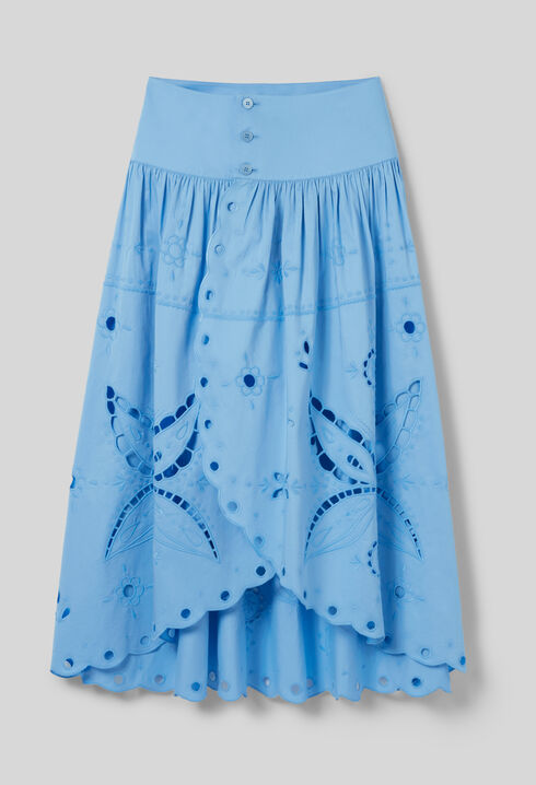 Embroidered Midi Skirt