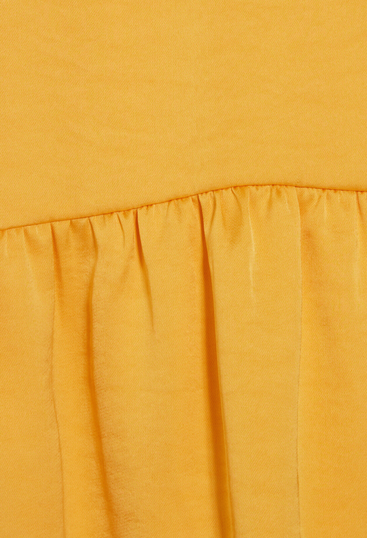 Satiny yellow midi dress