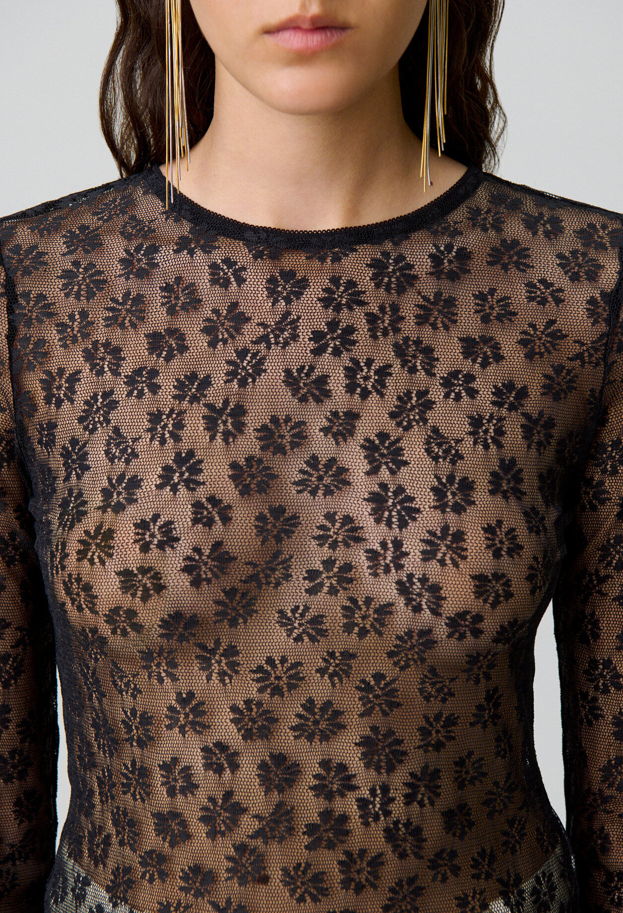 Sheer lace top